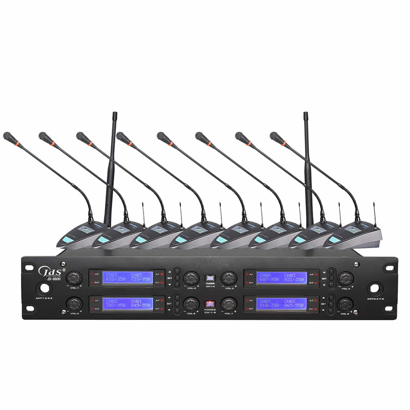 JDS JD-8800一拖八U段無線會議麥克風